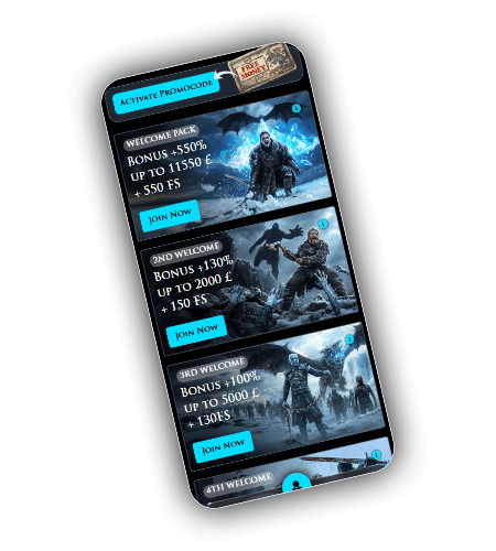 WinWinter welcome package tier cards on mobile